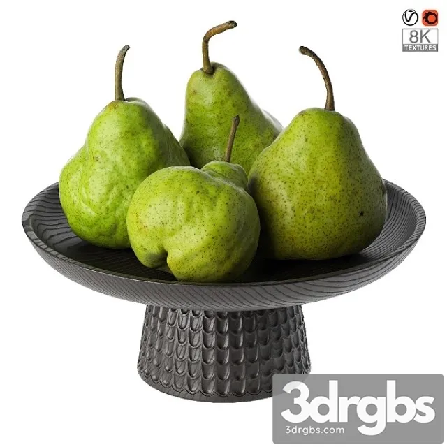 Pears in a Bowl 3D Model Download