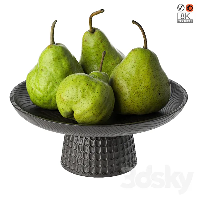 Pears in a bowl 3DModel