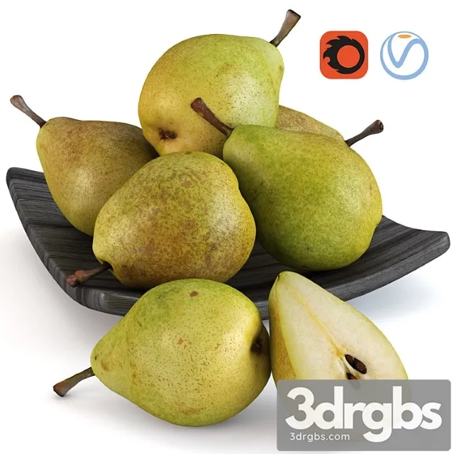 Pears (set-2) 3D Model Download