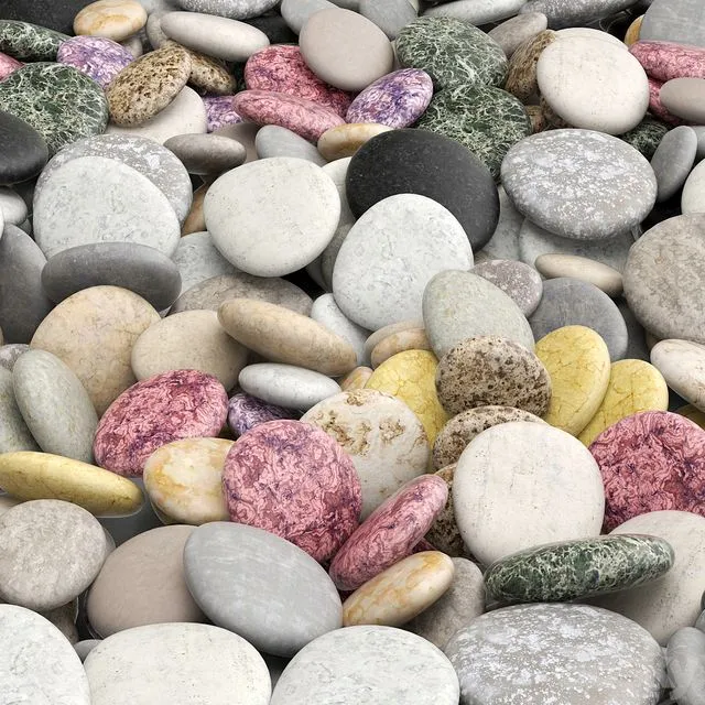 Pebble color 3D Model Pebble color 3D Model