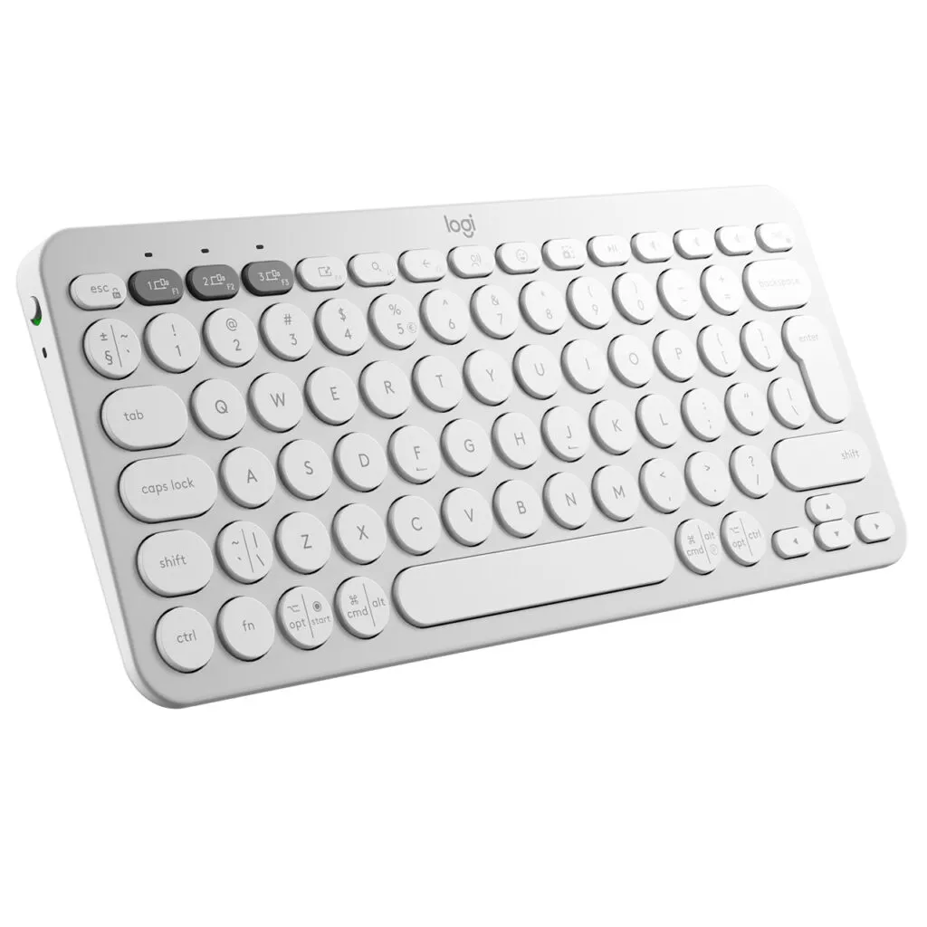 Pebble Keys 2 K380S White Keyboard by Logitech