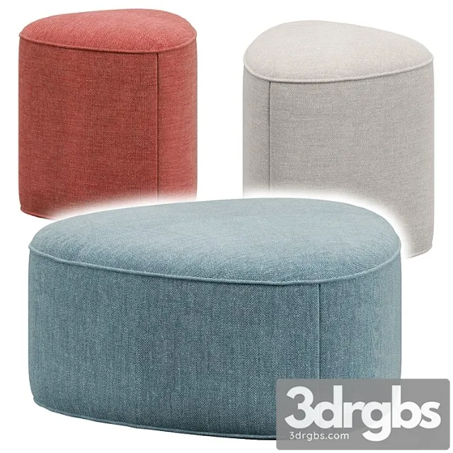 Pebble ottoman 2 3D Model Download
