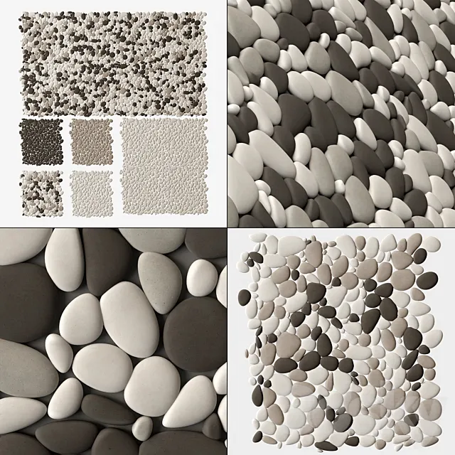 Pebble oval big panel tile n1 _ 3D Model Pebble oval big panel tile n1 _ 3D Model