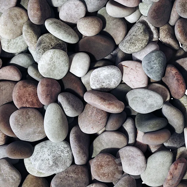 Pebble river low n6 three 3D Model Pebble river low n6 three 3D Model