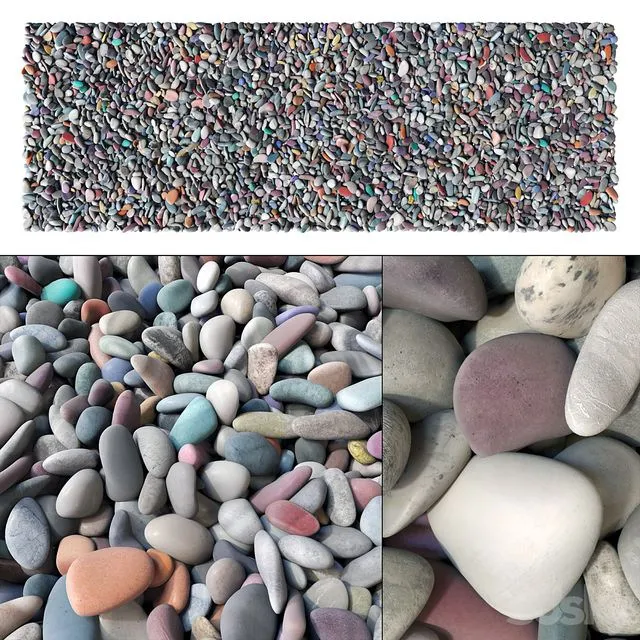 Pebble smooth low n14 Small smooth pebble No. 14 3D Model Pebble smooth low n14 Small smooth pebble No. 14 3D Model