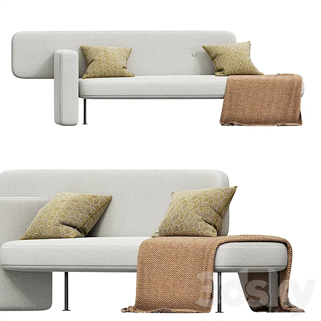 Pebble Sofa Pebble Bench_sofa by Bolia. Design by Glismand & Rüdiger 3DModel Pebble Sofa Pebble Bench_sofa by Bolia. Design by Glismand & Rüdiger 3DModel