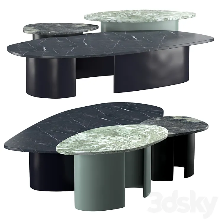 PEBBLE TABLES 3D Model Free Download - 3DSKY Decor Helper