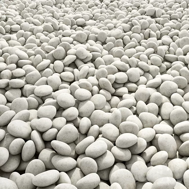 Pebble wite road 2 / Road from white pebbles 2 3D Model