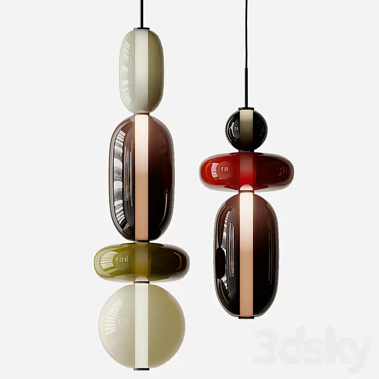 Pebbles Pendant Lighting from Bomma 3D Model Pebbles Pendant Lighting from Bomma 3D Model