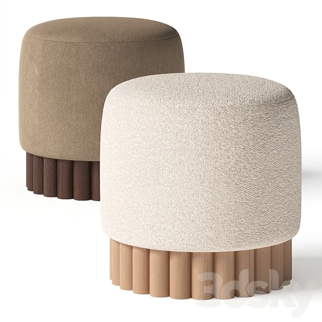 Peca Caterina Moretti Loto Pouf 3D Model Peca Caterina Moretti Loto Pouf 3D Model