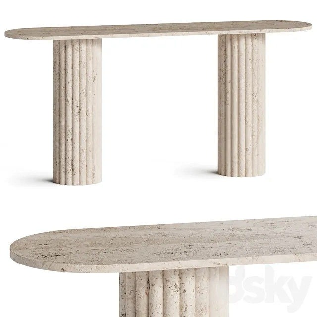 Peca Jalisco Rima Travertine Console 3D Model
