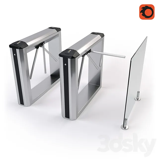 Pedestal turnstile tripod PERCo TBC01.1A 3D Model Pedestal turnstile tripod PERCo TBC01.1A 3D Model