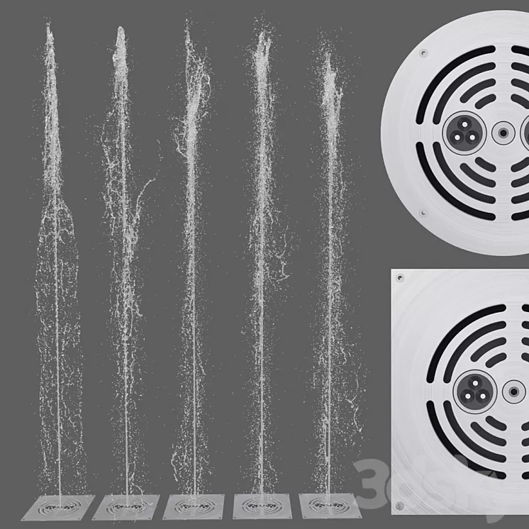 Pedestrian fountain Dry Deck KIT FPK-5000 3D Model