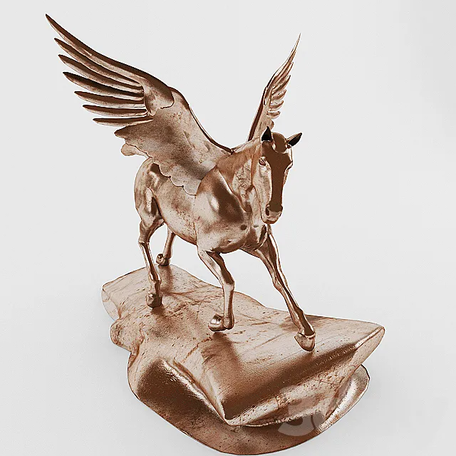 Pegasus statuette 3D Model Pegasus statuette 3D Model