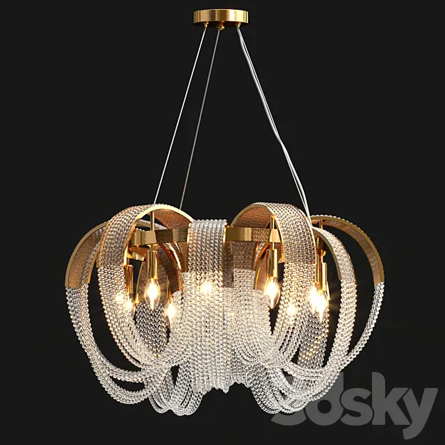 Pelagia Crystal round chandelier small 3D Model Pelagia Crystal round chandelier small 3D Model