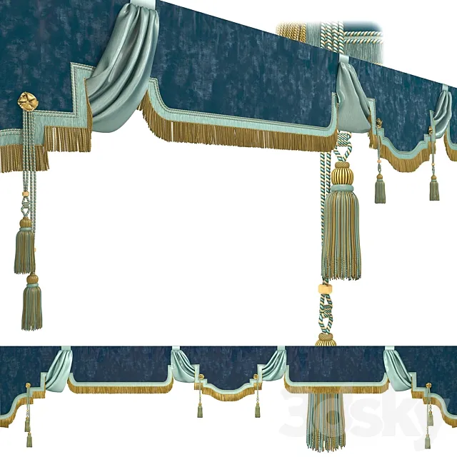 Pelmet with tassels 3D Model