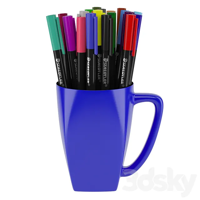 Pen holder 3D Model Pen holder 3D Model