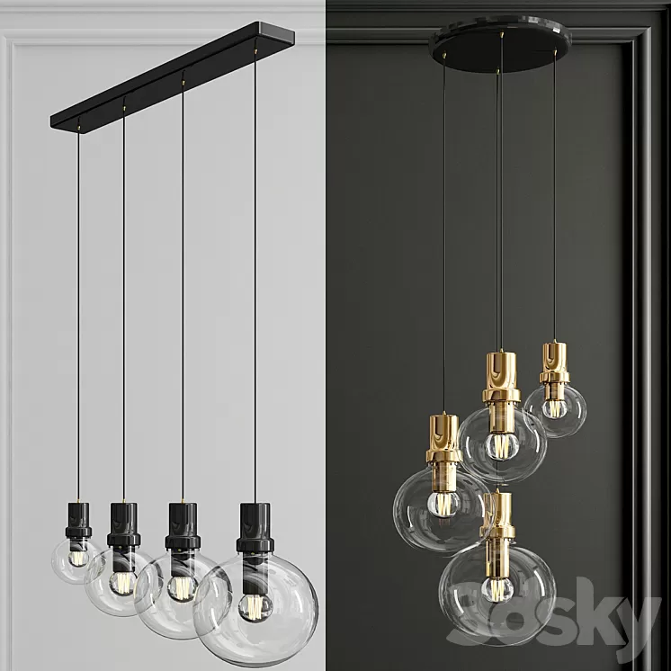 Penball pendant lights 3D Model Penball pendant lights 3D Model