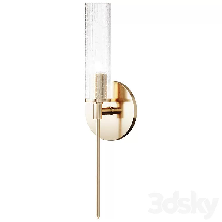 Pencil Arm and Crackle Glass Sconce Wall Sconce 3D Model Free Download