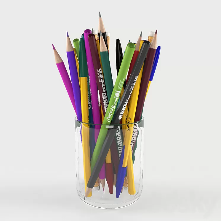 Pencils 3D Model