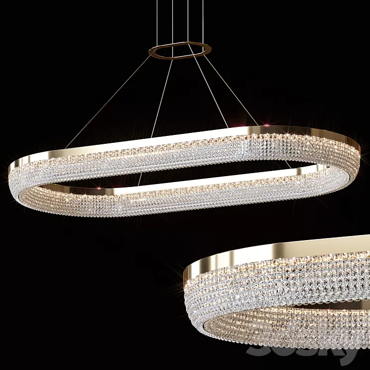 Pendant chandelier CARMEN LONG by Lampatron 3D Model Free Download
