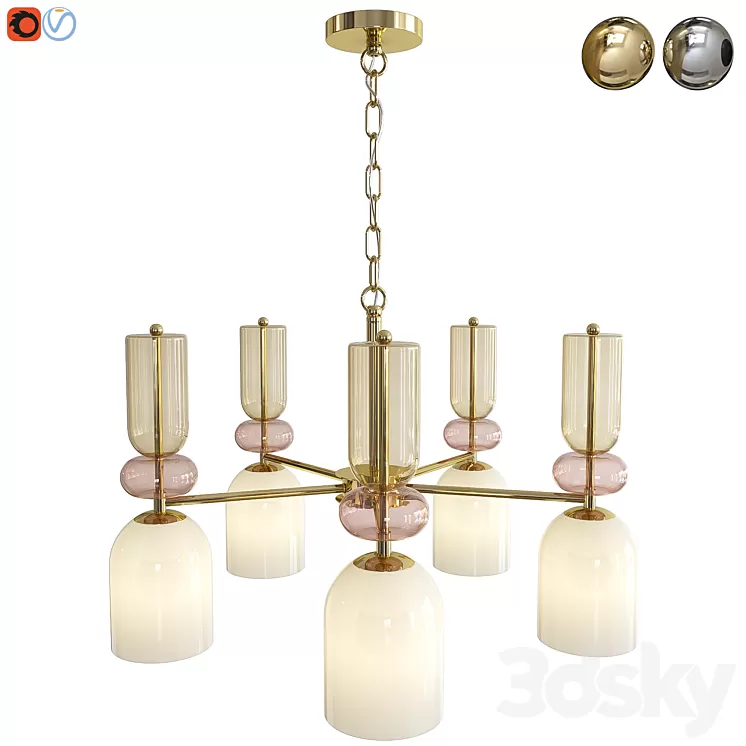 Pendant chandelier Lumion Gillian 5235\/5. 4589\/5 3D Model Free Download