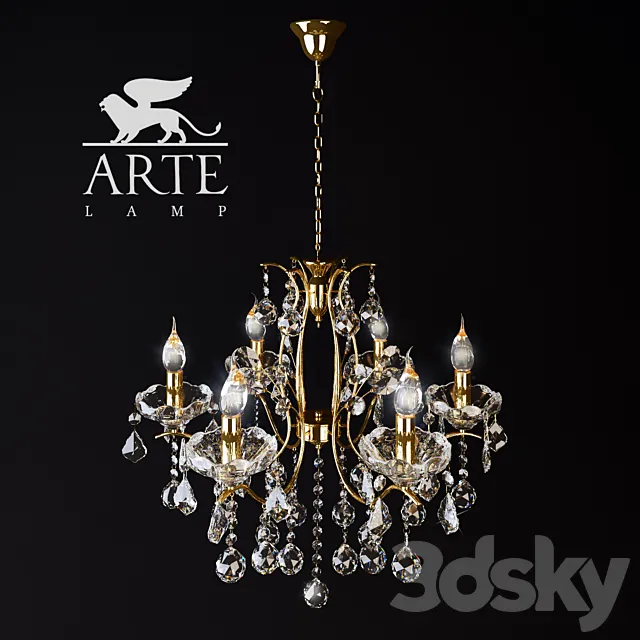 Pendant Chandelier Renaissance A8259LM-6GO 3DModel Pendant Chandelier Renaissance A8259LM-6GO 3DModel