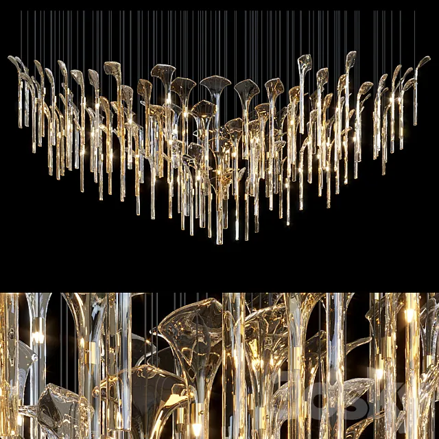 Pendant chandelier Vargov Design – Anthurium 3D Model