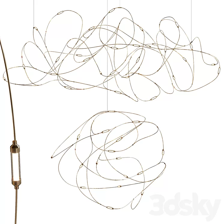 Pendant chandeliers AVALANCHE by Lampatron 3D Model Free Download