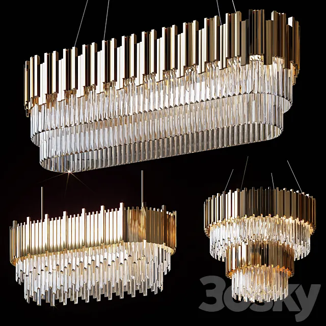 Pendant chandeliers Empire Suspension 3D Model Pendant chandeliers Empire Suspension 3D Model