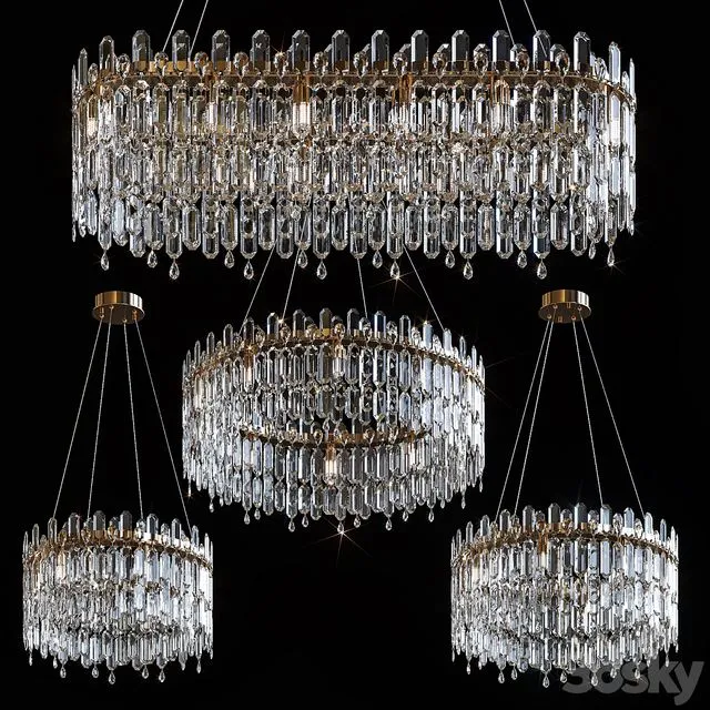Pendant chandeliers JULIEN by Lampatron 3D Model Pendant chandeliers JULIEN by Lampatron 3D Model
