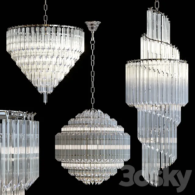 Pendant chandeliers MASTEN by Romatti 3D Model Pendant chandeliers MASTEN by Romatti 3D Model