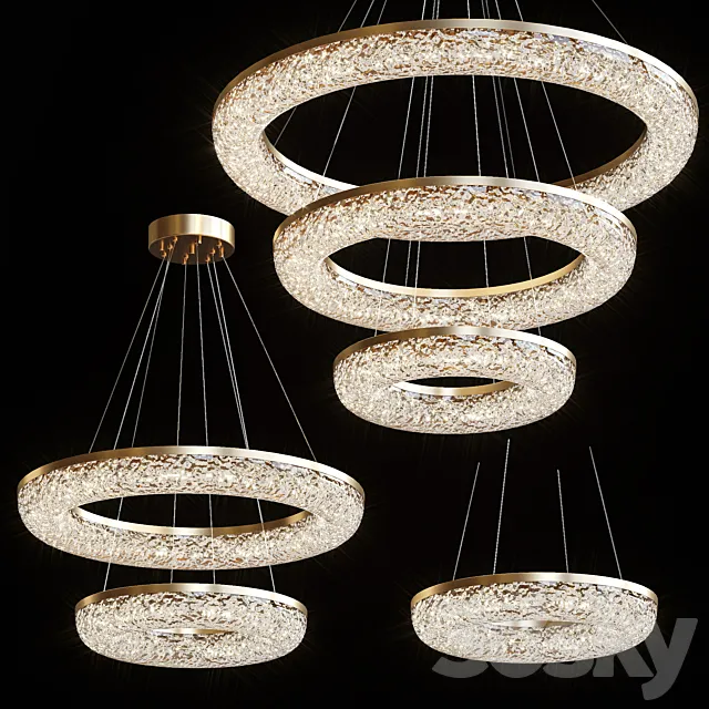Pendant chandeliers NELIUS by Lampatron 3D Model Pendant chandeliers NELIUS by Lampatron 3D Model