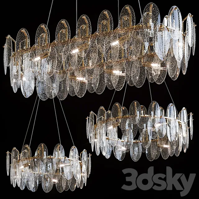 Pendant chandeliers REEGNORA and REEGNORA L by Lampatron 3D Model Pendant chandeliers REEGNORA and REEGNORA L by Lampatron 3D Model
