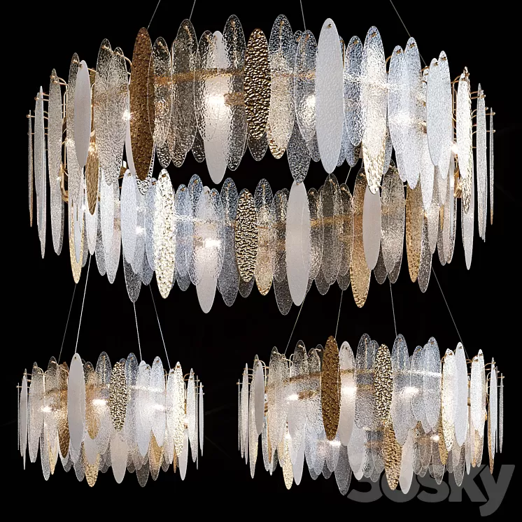 Pendant chandeliers RISSA R by Lampatron 3D Model Free Download