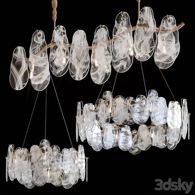 Pendant chandeliers STEIVOR and STEIVOR LONG by Lampatron 3D Model Pendant chandeliers STEIVOR and STEIVOR LONG by Lampatron 3D Model