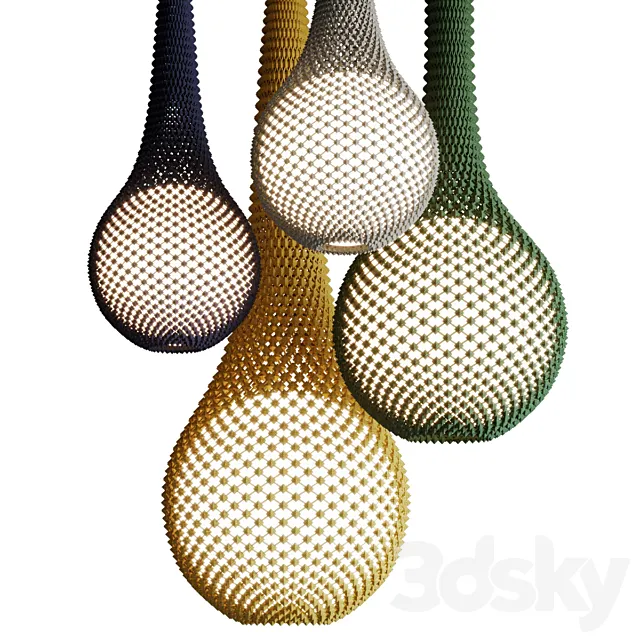 Pendant lamp Ariel Zuckerman KNITTED LED pendant lamp 3D Model Pendant lamp Ariel Zuckerman KNITTED LED pendant lamp 3D Model