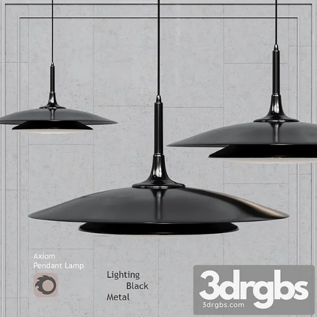 Pendant lamp axiom pendant black by robert abbey 3D Model Download Pendant lamp axiom pendant black by robert abbey 3D Model Download
