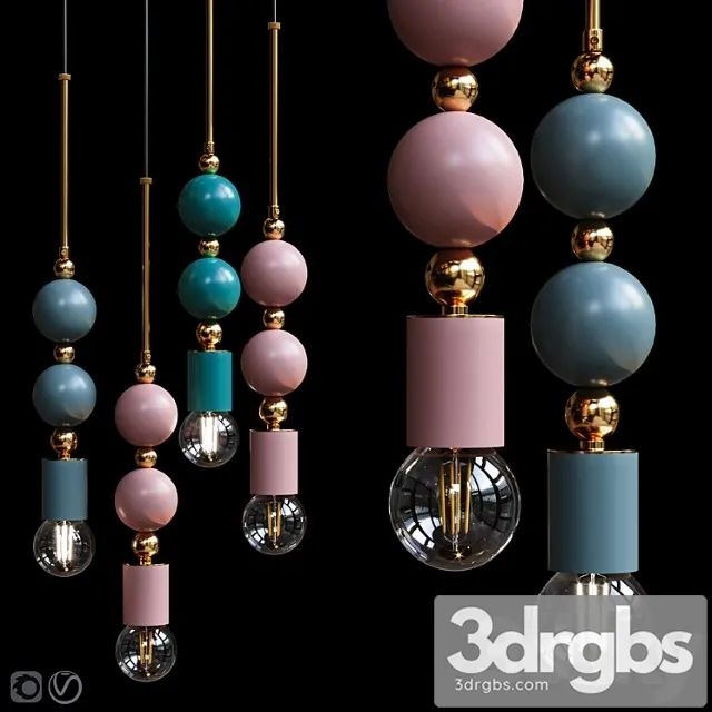 Pendant lamp beaded pendant lamp spheres 3D Model Download Pendant lamp beaded pendant lamp spheres 3D Model Download