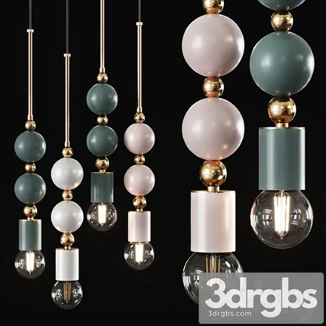 Pendant lamp beaded pendant lamp spheres_2 3D Model Download Pendant lamp beaded pendant lamp spheres_2 3D Model Download