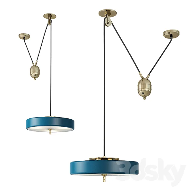 Pendant lamp Bert Frank Revolve Rise & Fall Pendant 3D Model