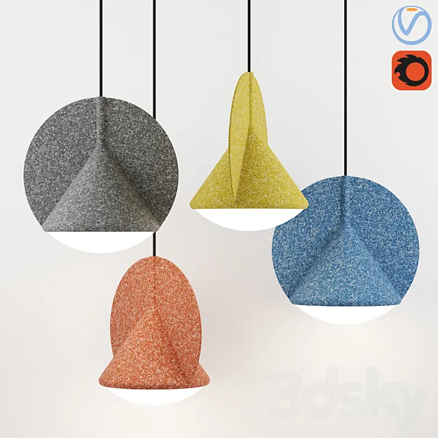 Pendant lamp Bolia The Stamp 3D Model Pendant lamp Bolia The Stamp 3D Model