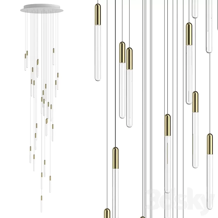Pendant lamp CASCADE by Forstlight 3D Model Free Download