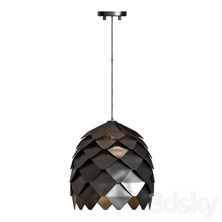 Pendant lamp Crimea Pine Cone Black 3D Model