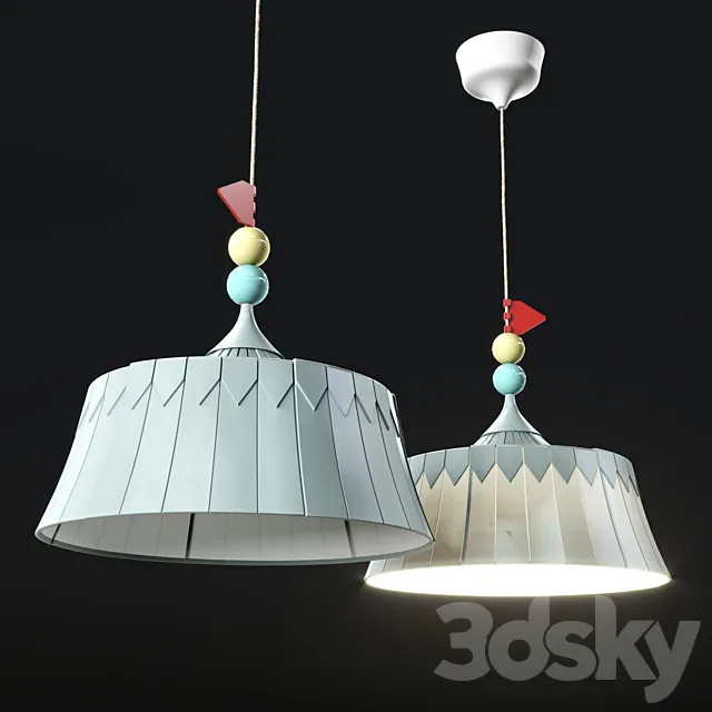 Pendant lamp for children IKEA Trollbo 3D Model