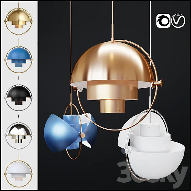Pendant lamp Gubi Multi – lite_ cor _ v-ray 3DModel