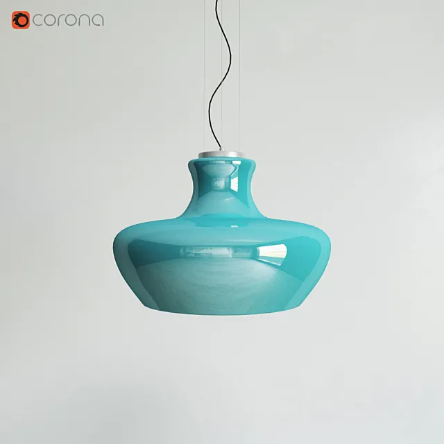 Pendant lamp Ideal Lux ALADINO SP1 D45 AZZURRO 3D Model