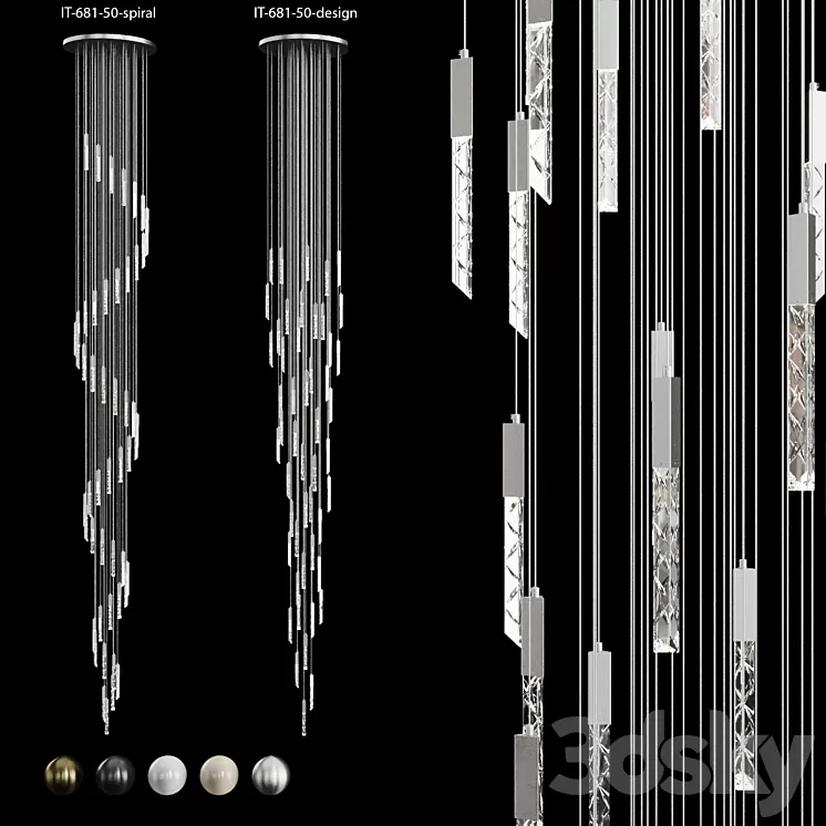 Pendant lamp Integrator-IT-681-50-spiral and Integrator-IT-681-50-design 3D Model Pendant lamp Integrator-IT-681-50-spiral and Integrator-IT-681-50-design 3D Model