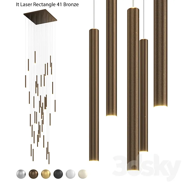 Pendant lamp IT-Laser-rectangle-41-bronze 3D Model Pendant lamp IT-Laser-rectangle-41-bronze 3D Model