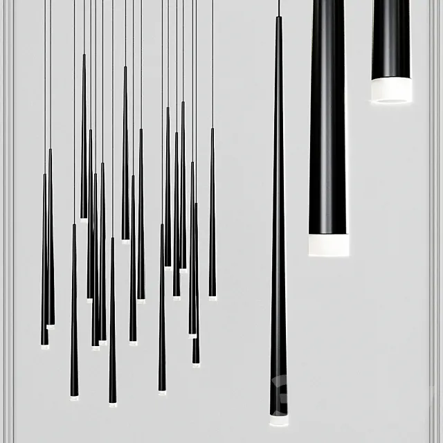 Pendant lamp Lampatron MORGAN 3 piece 3DModel Pendant lamp Lampatron MORGAN 3 piece 3DModel